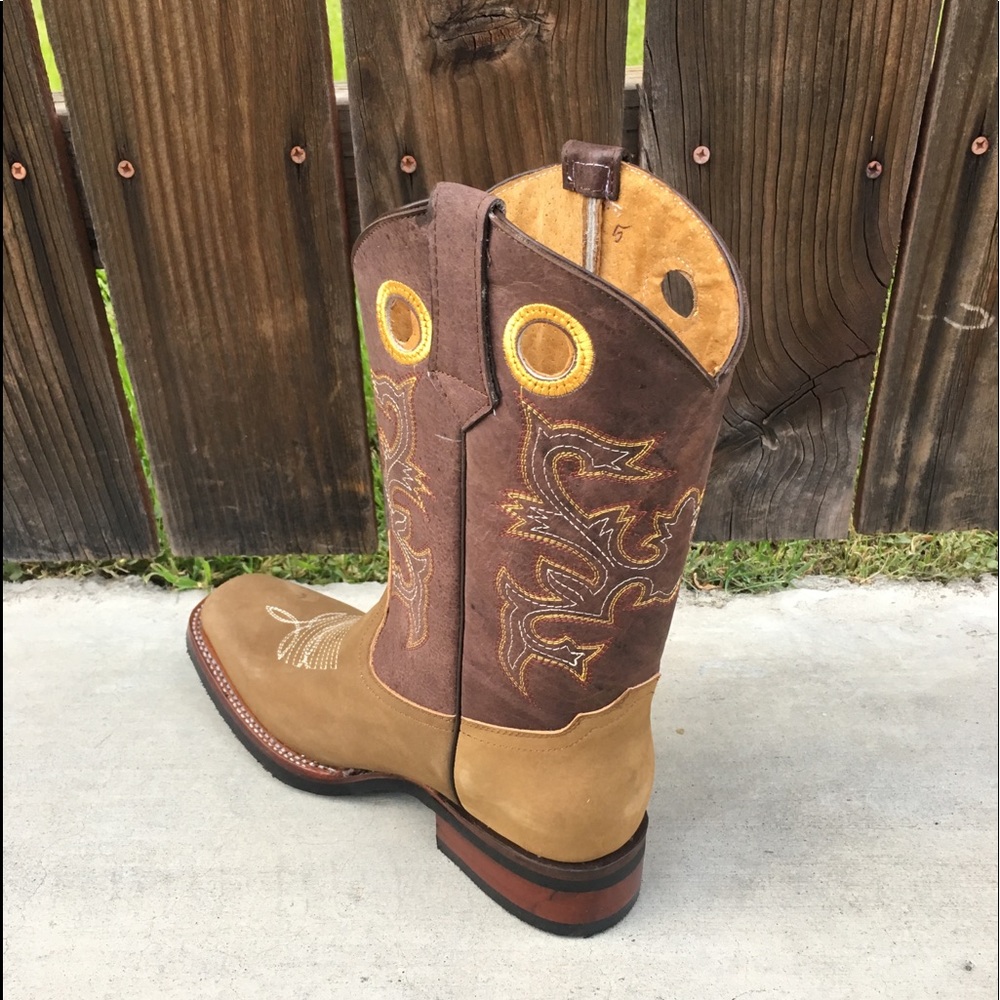 Men’s Rodeo Boots Genuine Cowhide Leather - Picture 4 of 6